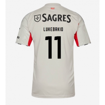 Billige Fotballdrakt Benfica Dodi Lukebakio #11 Replika Bortedrakt 2025-26 Kortermet